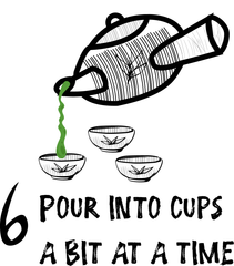 how to pour Japanese tea into tea cups (slowly)